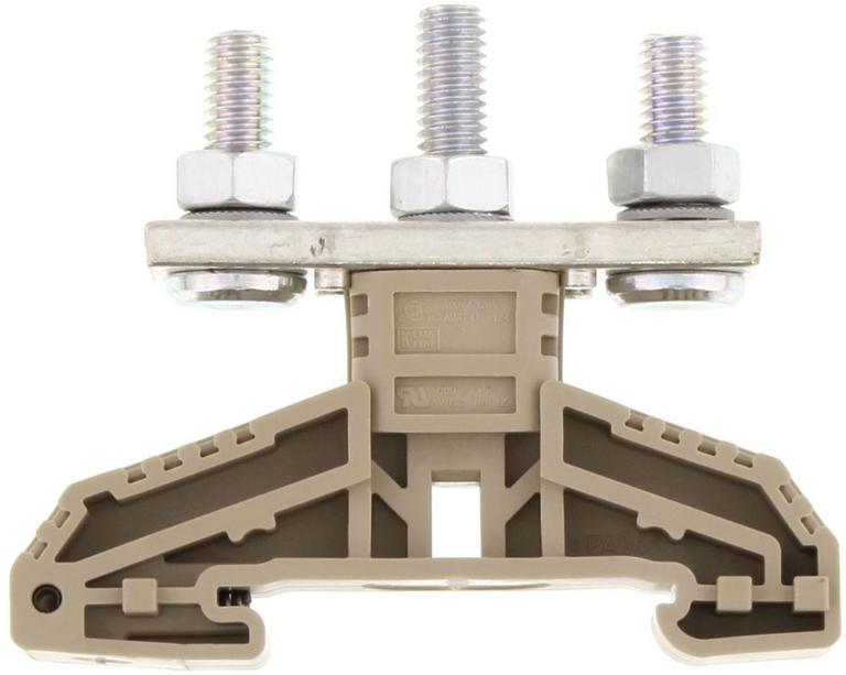 Borne de raccordement à goujon - HSK 125A - 35 mm² - 67 x 16 x 61,5 mm｜Contaclip