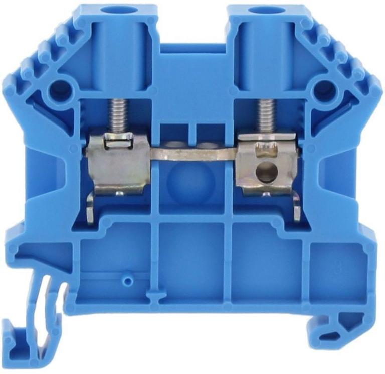 Borne de raccordement vissée - 4 mm² - Bleu｜Contaclip