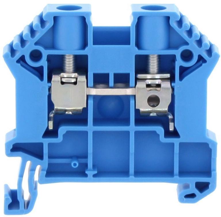 Borne de raccordement vissée - 10 mm² - Bleu｜Contaclip