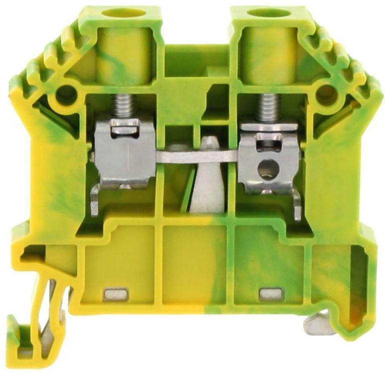 Borne de raccordement vissée - 10 mm² - Vert-Jaune｜Contaclip