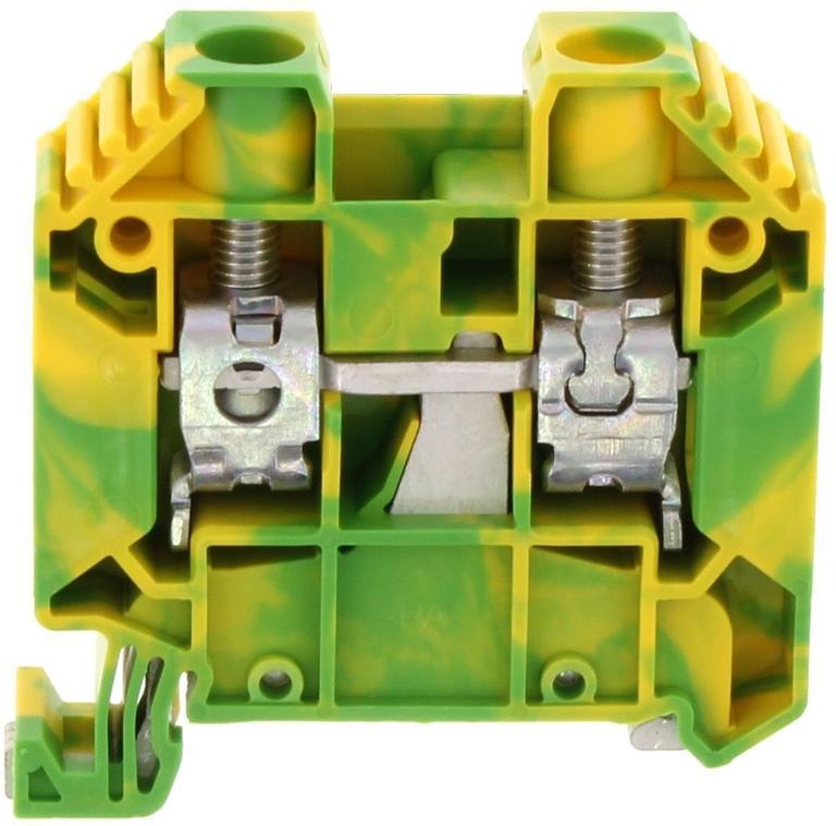 Borne de raccordement vissée - 16 mm² - Vert-Jaune｜Contaclip