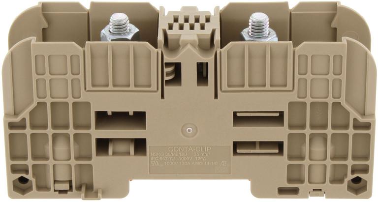 Borne de raccordement - HSKG 125A - 35mm² - 131 x 27 x 60 mm｜Contaclip