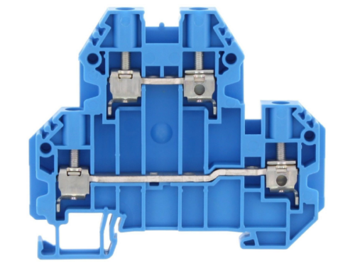 Bornes de raccordement vissées - Section 4 mm2 - Bleu