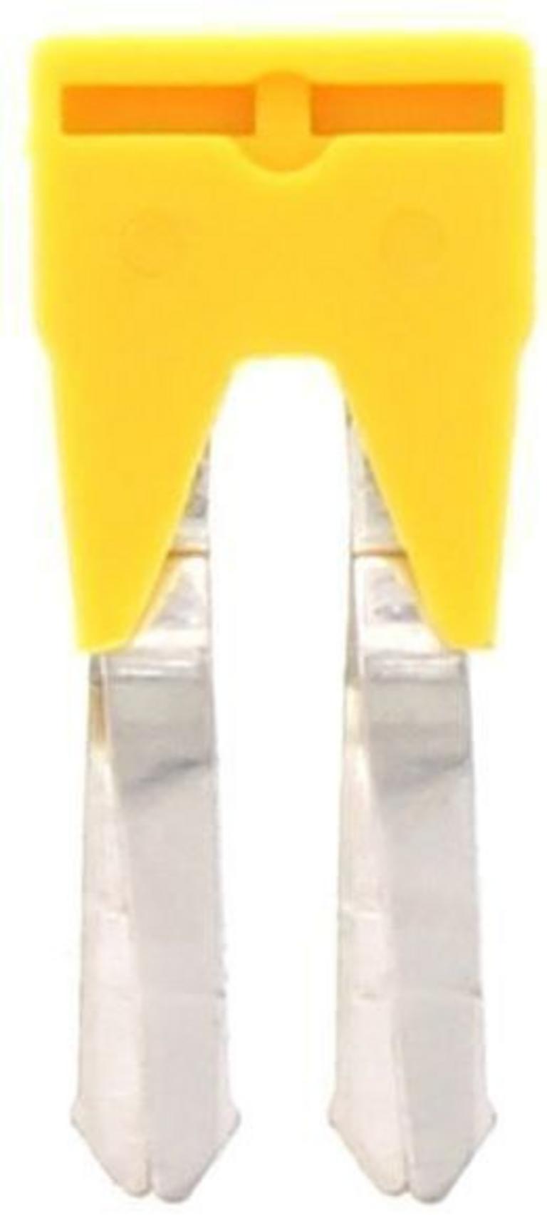 Connecteur transversal isolé jaune - 2 pôles - 2.5 mm² pour borne à vis｜Contaclip