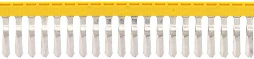 Connecteur transversal isolé jaune - 30 pôles - 2.5 mm² pour borne à vis｜Contaclip