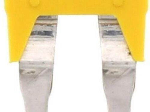 Connecteur transversal isolé jaune - 2 pôles - 10 mm² pour borne à vis｜Contaclip