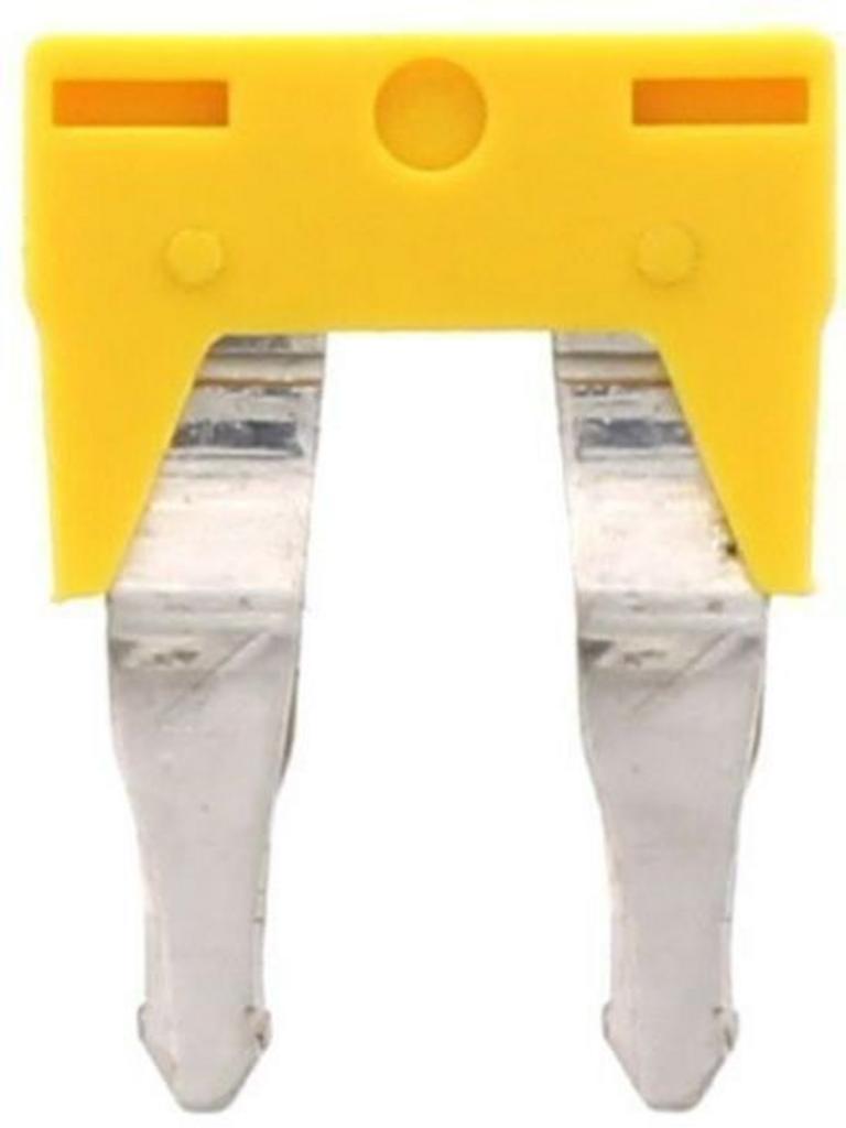 Connecteur transversal isolé jaune - 2 pôles - 10 mm² pour borne à vis｜Contaclip