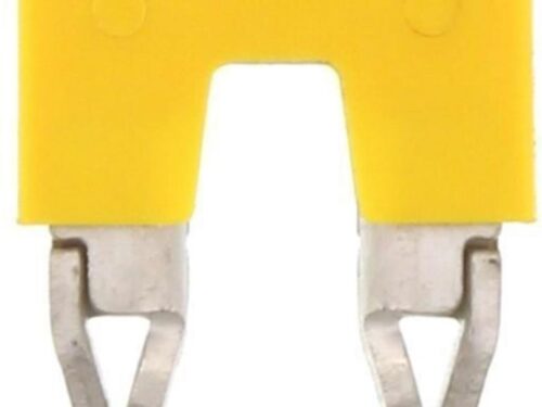 Connecteur transversal isolé jaune - 2 pôles - 16 mm² pour borne à vis｜Contaclip