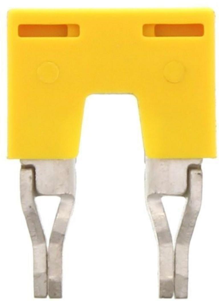 Connecteur transversal isolé jaune - 2 pôles - 16 mm² pour borne à vis｜Contaclip