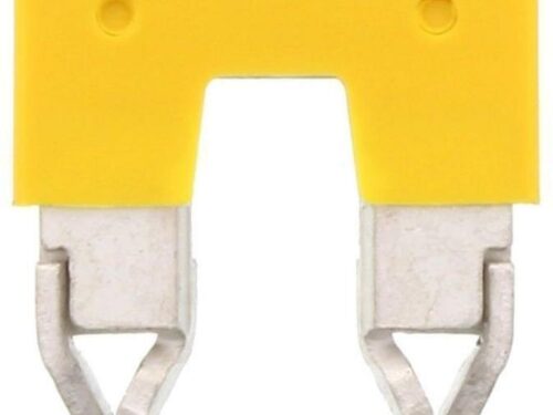 Connecteur transversal isolé jaune - 2 pôles - 35 mm² pour borne à vis｜Contaclip