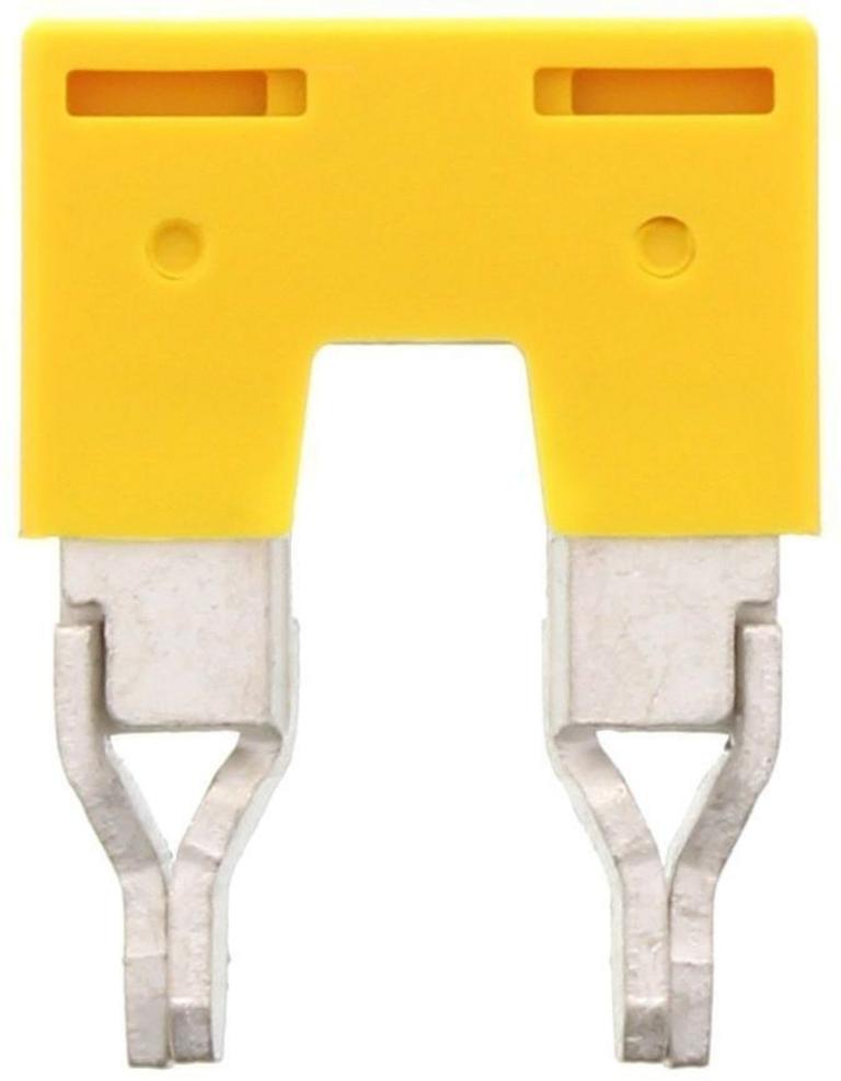 Connecteur transversal isolé jaune - 2 pôles - 35 mm² pour borne à vis｜Contaclip