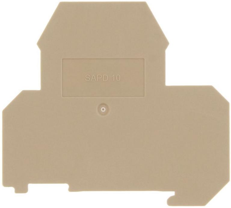 Flasque pour borne de raccordement vissée - 2 étages 10 mm² - Beige｜Contaclip
