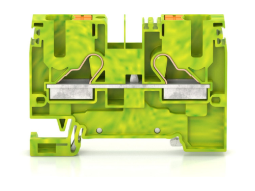 Bornes de raccordement push in - Section 10 mm2 (2pts) - Vert Jaune