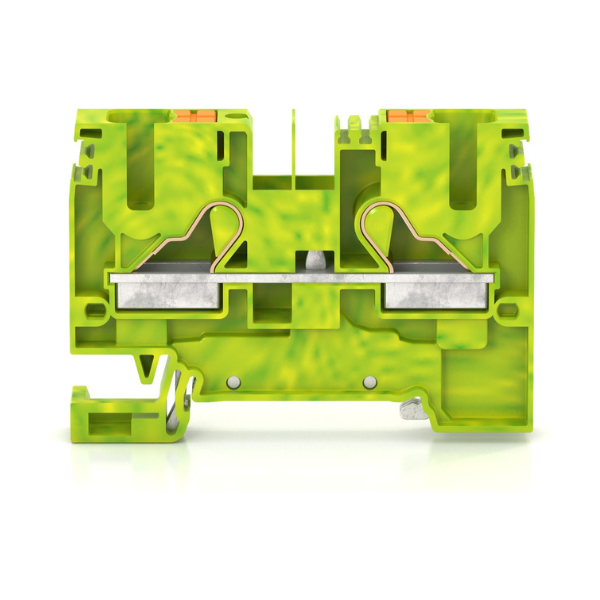 Bornes de raccordement push in - Section 10 mm2 (2pts) - Vert Jaune