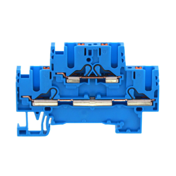 Bornes de raccordement push in deux étages - Section 2.5 mm2 (2pts) - Bleu