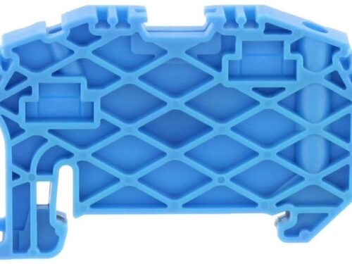 Butée de borne rail DIN - ZES 35 - Bleu｜Contaclip