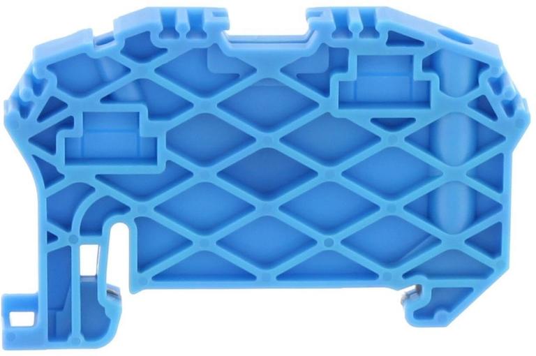 Butée de borne rail DIN - ZES 35 - Bleu｜Contaclip