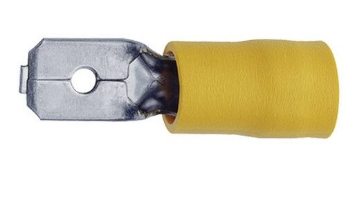 Languettes mâles pré-isolées 2.5 à 6mm - 4.8mm