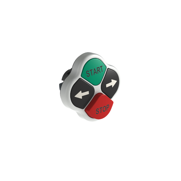 Bouton poussoir quadruple - 2 flèches / Start / Stop - Pizzato