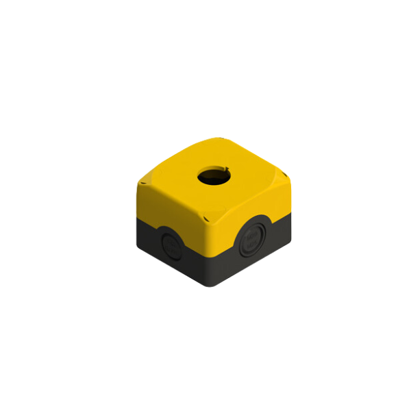 Boîtier série ES - 1 trou - Jaune - Pizzato