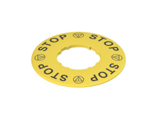 Plaque avec trou façonné - STOP - Pizzato