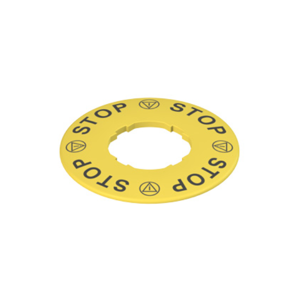 Plaque avec trou façonné - STOP - Pizzato