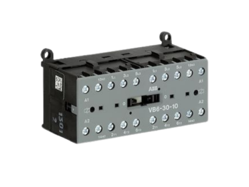 Mini contacteur inverseur tri-polaire B6 4kW - 1N0 - Tension 24 VAC