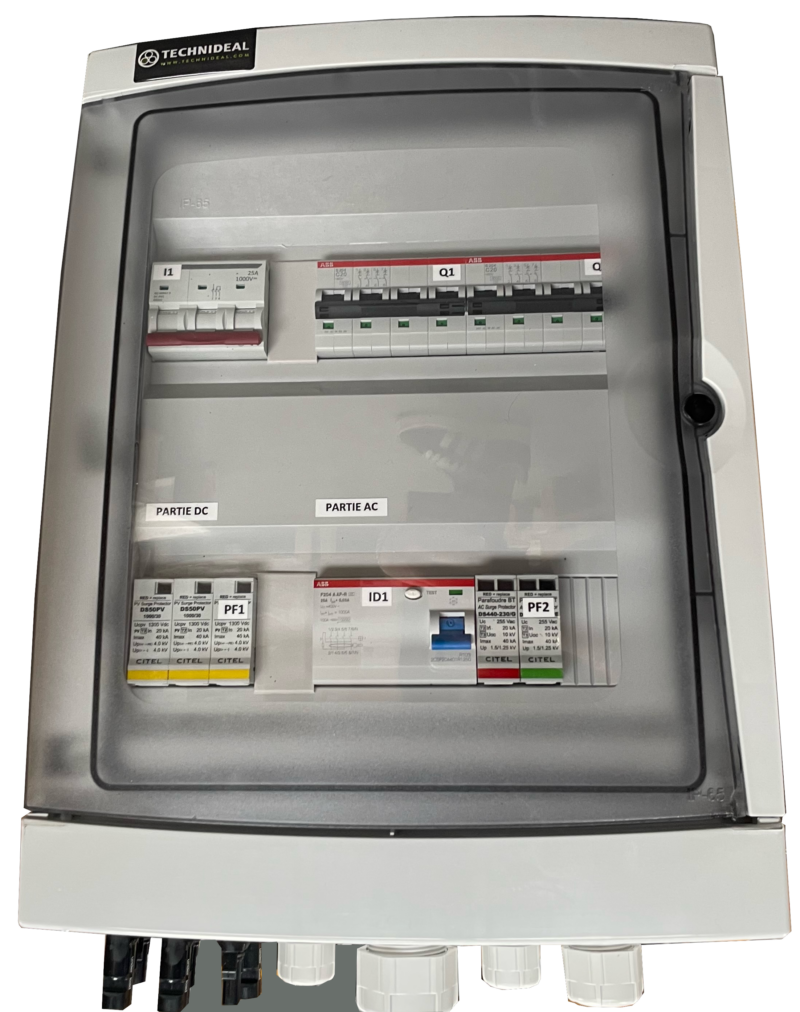 COFACDC-9KW FERMÉ Coffret AC / DC 9kW avec parafoudre pour onduleurs classiques