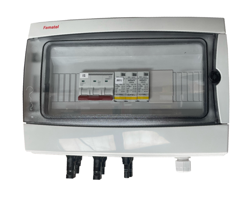 Coffret DC 9kW 1000VDC avec parafoudre pour onduleurs centralisés