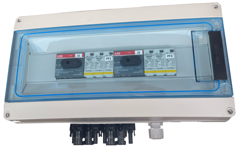 Coffret DC 9kW 2T 1000VDC avec parafoudre pour onduleurs centralisés