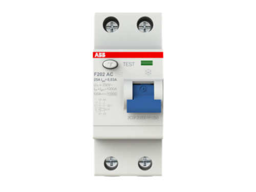 Interrupteur différentiel F202 type A 30mA - 2P - 25A｜ABB
