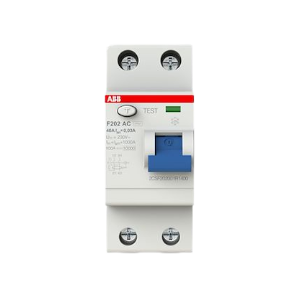 Interrupteur différentiel F202 type AC 30mA - 2P - 25A｜ABB