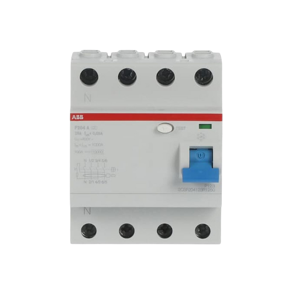 Interrupteur différentiel F204 type A 30 mA - 4P - 25A｜ABB