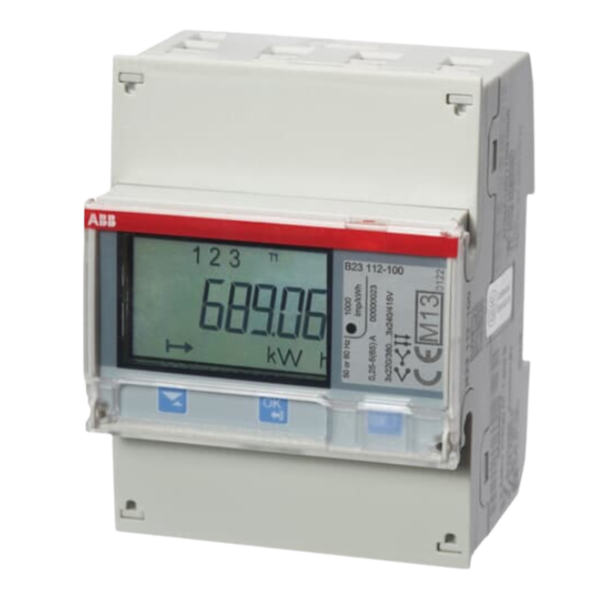 Compteur - B23 monophasé - ModBus mesure directe 65A - Steel Mid｜ABB