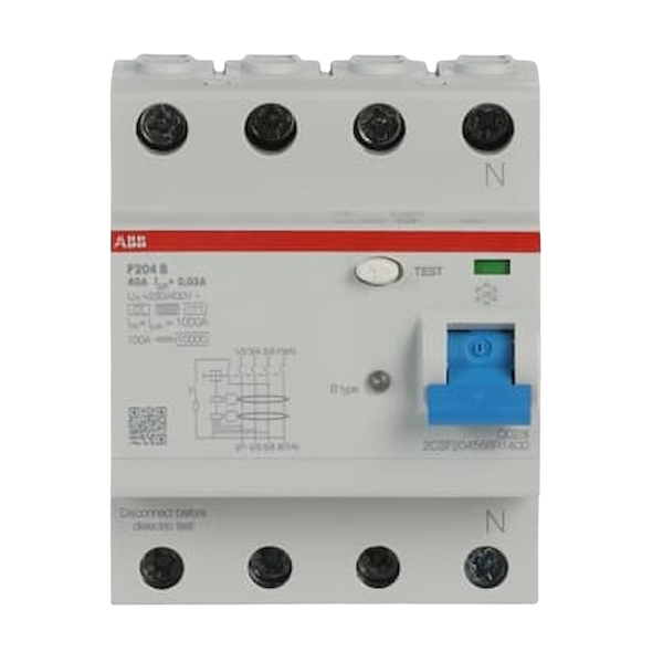 Interrupteur différentiel F204 - 4P 40A 30MA Immunisé｜ABB