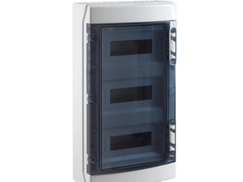 Coffret étanche IP65 - IK08 - 3 rangées 36 modules - 586x310x148mm｜IDE