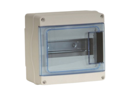Coffret étanche IP65 - IK07 - 1 rangée 8 modules - 200x160x90mm｜Eurhom