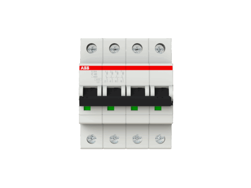 Disjoncteur modulaire S204 courbe B - 4P - 6kA - 63A｜ABB