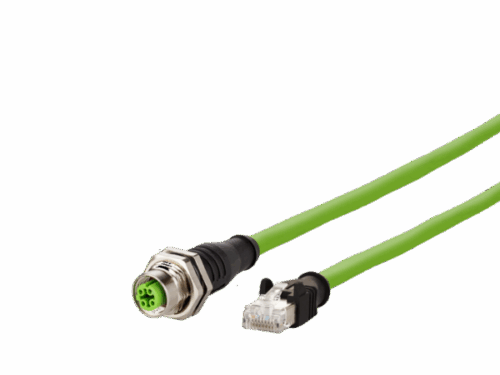 M142M1D25050 Câble de capteur ethernet - M12 D-codé vers RJ45, 5 m|Metz Connect