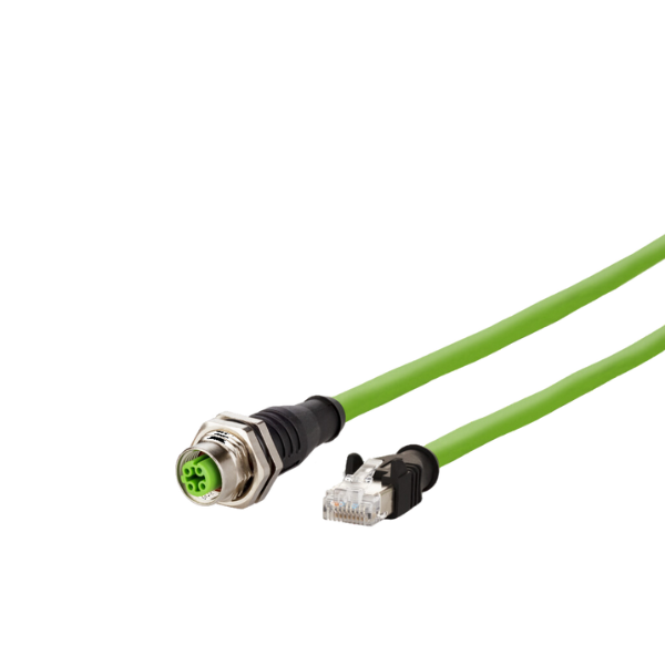 Câble de capteur ethernet - M12 D-codé vers RJ45, 5 m｜Metz Connect