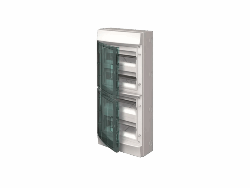 Coffret Mistral 65H - 4 rangées 48 modules - porte transparente｜ABB