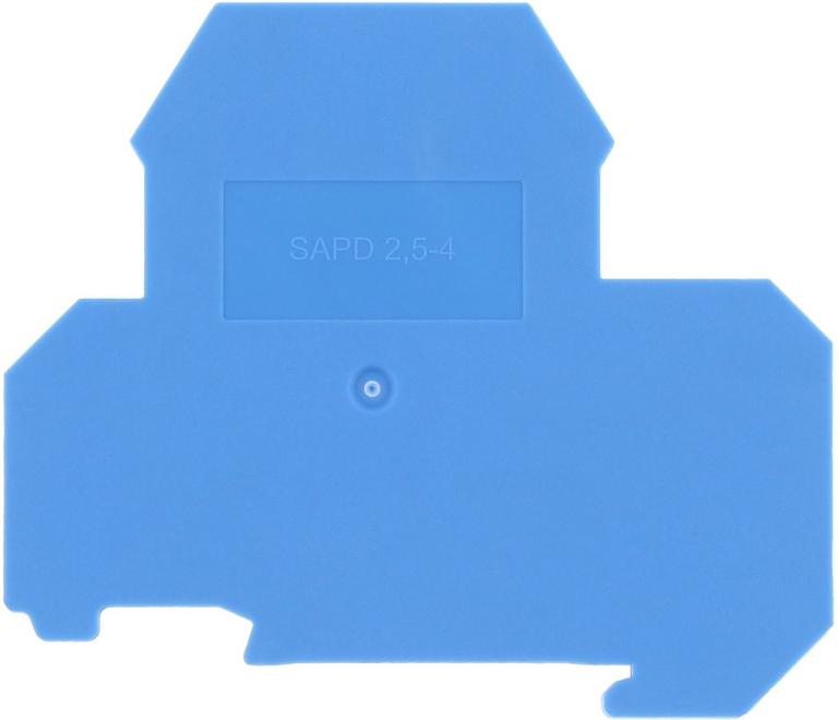 Flasque pour borne de raccordement vissée - 2 étages 10 mm² - Bleu｜Contaclip