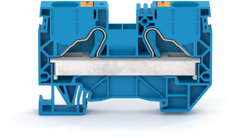 Borne de raccordement push-in - 10 à 16 mm² - Bleu｜Contaclip