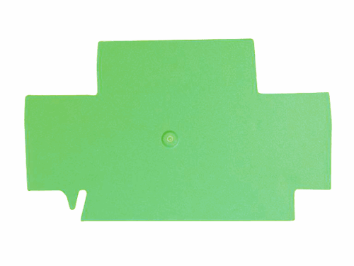 Flasque - Pour borne de raccordement push-in 2 étages - 2.5 à 4 mm² - Vert｜Contaclip