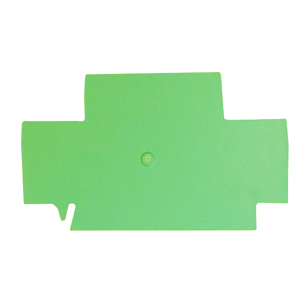 Flasque - Pour borne de raccordement push-in 2 étages - 2.5 à 4 mm² - Vert｜Contaclip