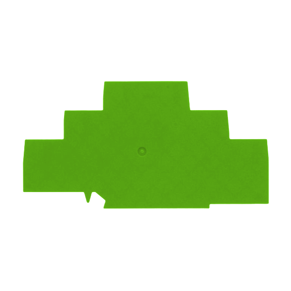 Flasque - Pour borne de raccordement push-in 3 étages - 2.5 à 4 mm² - Vert｜Contaclip