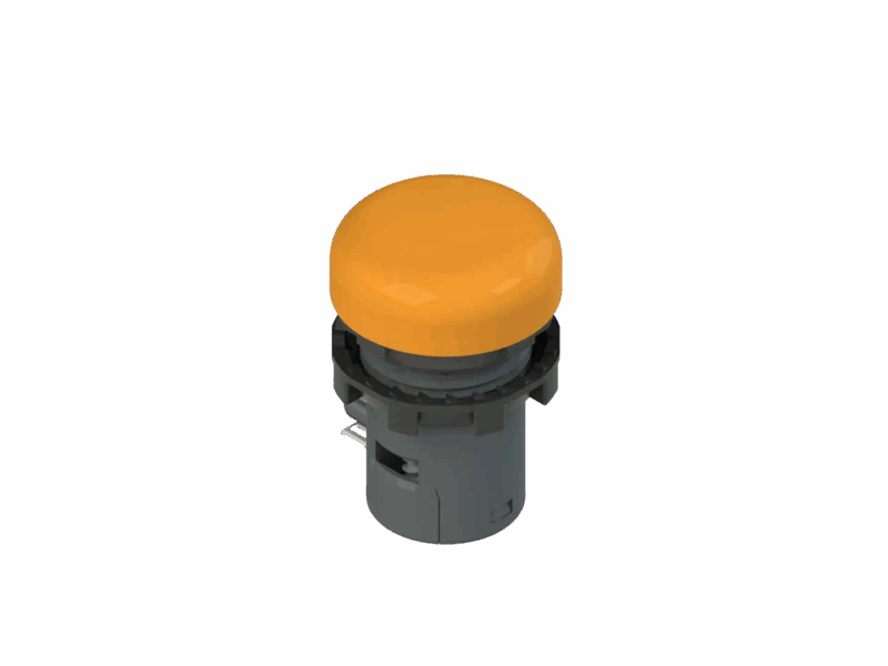 Voyant lumineux monolithique  - ORANGE - 230V AC｜Pizzato