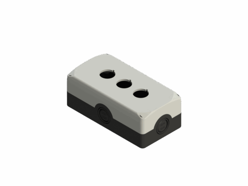 ES 33000 Boitier série ES gris - 153 x 80 x 56 mm - 3 trous ø22 mm|Pizzato