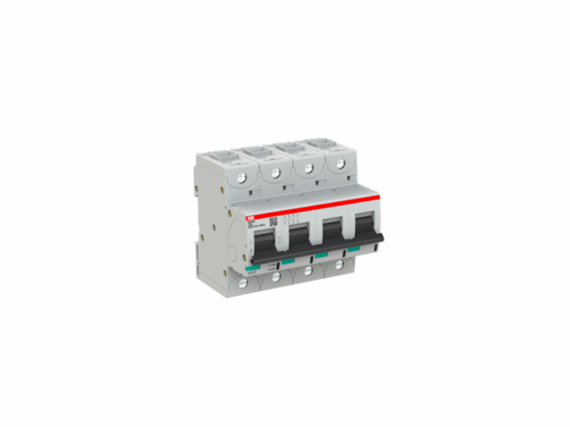 Disjoncteur modulaire S800P courbe D - 4P - 50kA - 125A｜ABB