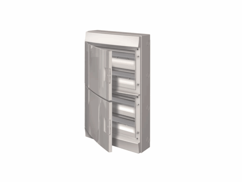 Coffret Mistral 65H - 4 rangées 72 modules - porte opaque｜ABB